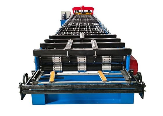 1250mm Manual Decoiler Floor Deck Roll Forming Machine Powered By Chain Drive