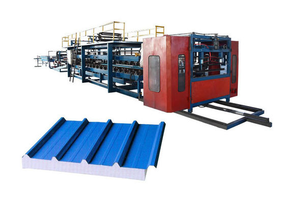 Power 32 Kw Steel  Sandwich Panel Machine , Sandwich Panel Production Line